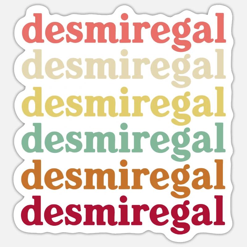 desmiregal repeter retro - Sticker taille S (10 x 10 cm) - blanc mat