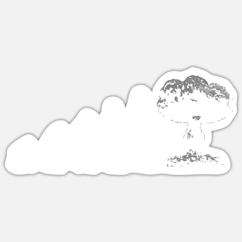 Evolution - Gegen Krieg, Atompilz - Frieden Sticker Größe S (10 x 10 cm)