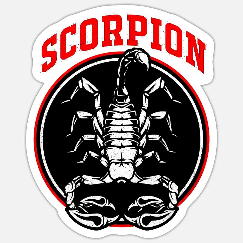 Scorpion - Sticker taille S (10 x 10 cm) - blanc mat