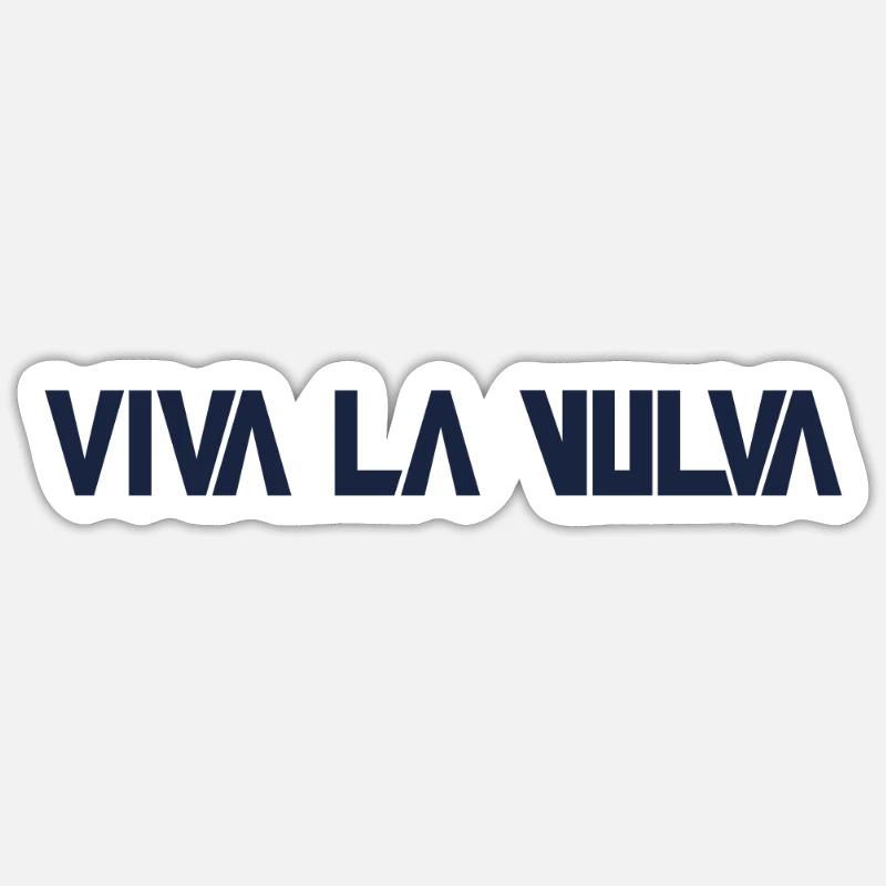Viva la Vulva! - Sticker taille S (10 x 10 cm) - blanc mat