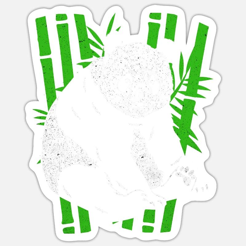 Panda - Sticker taille S (10 x 10 cm) - blanc mat