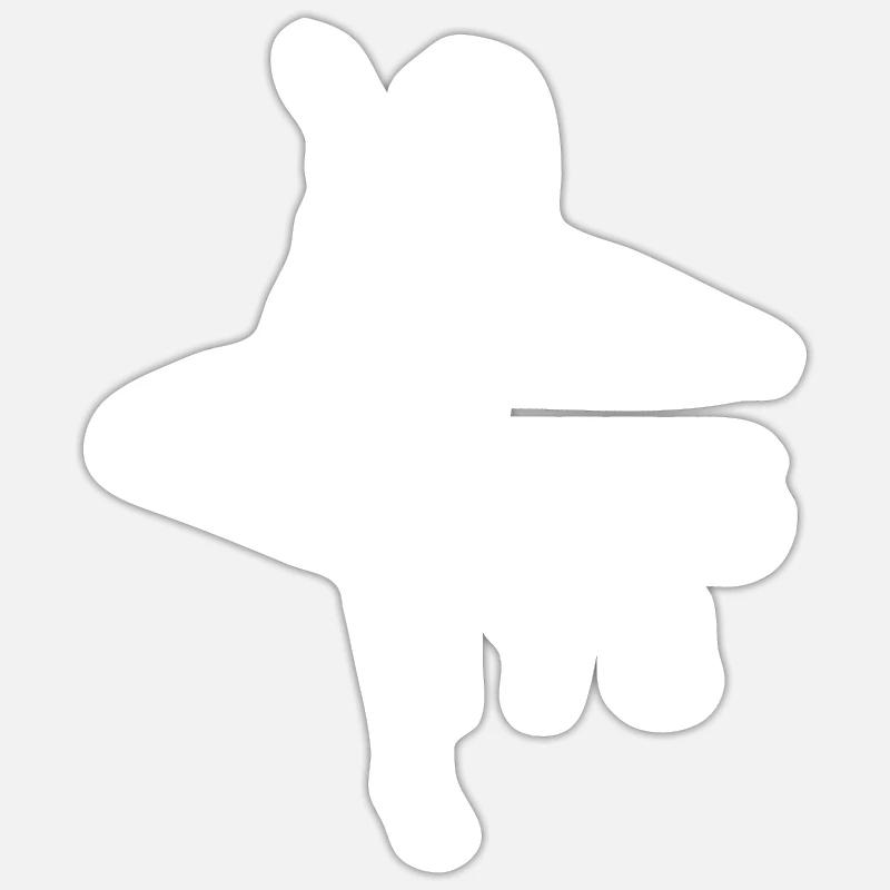 Danse silhouette danse enseignant cadeau - Sticker taille S (10 x 10 cm) - blanc mat