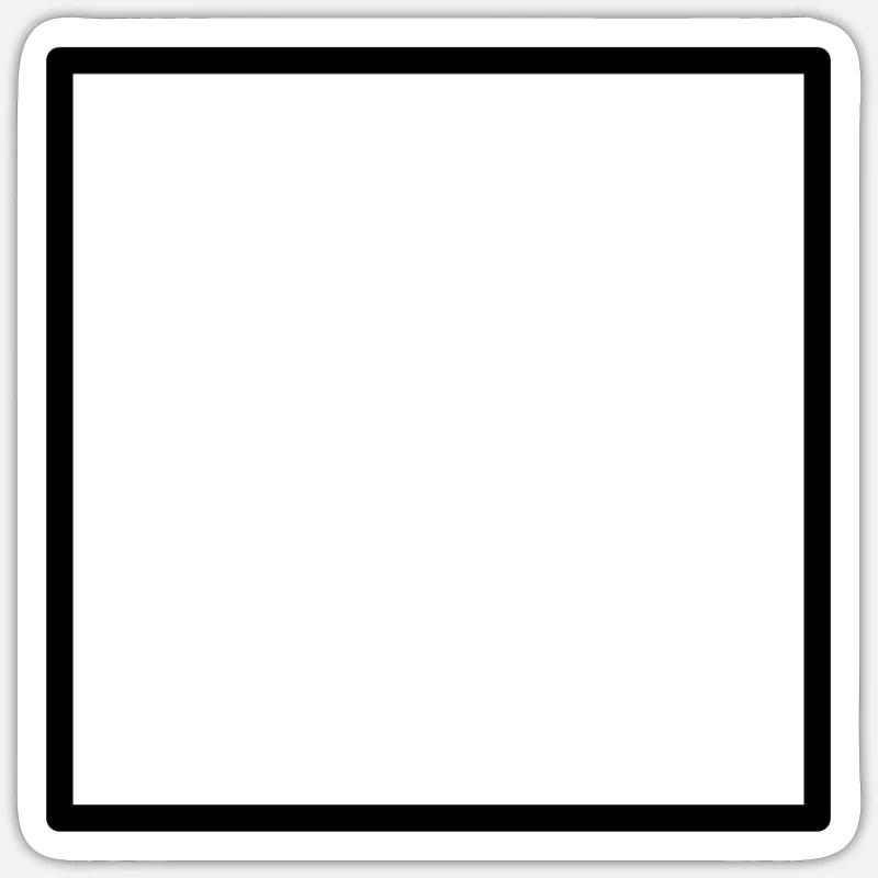 Schwarzes Quadrat I Checkbox Sticker size S (10 x 10 cm)
