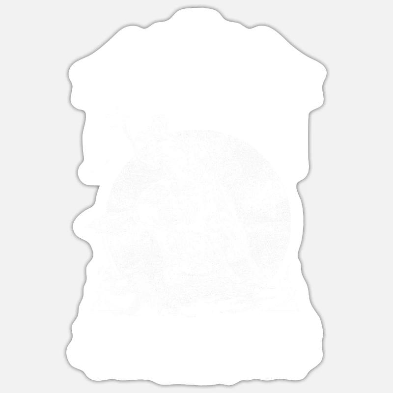 Âme de cow-boy - Sticker taille S (10 x 10 cm) - blanc mat