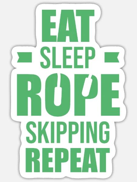 Seil Seilspringer Seile Seilspringen Seil Sprung - Sticker Größe S (10 x 10 cm) - Mattweiß