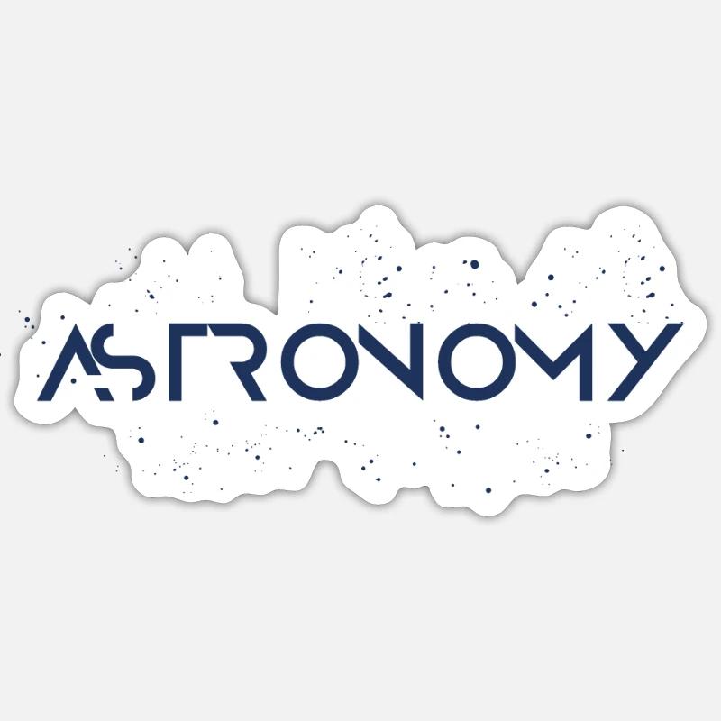 Système solaire Astronomie - Sticker taille S (10 x 10 cm) - blanc mat