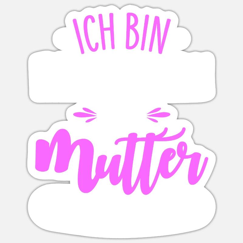 Putzfrau Mutter - Sticker Größe S (10 x 10 cm) - Mattweiß
