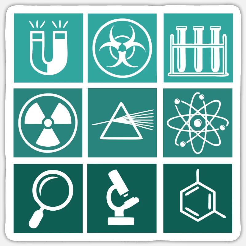 Science - Sticker taille S (10 x 10 cm) - blanc mat