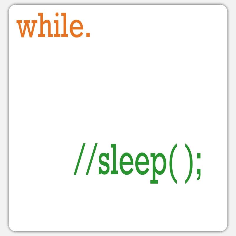 Programmierer Coding Shirt - Sticker Größe S (10 x 10 cm) - Mattweiß