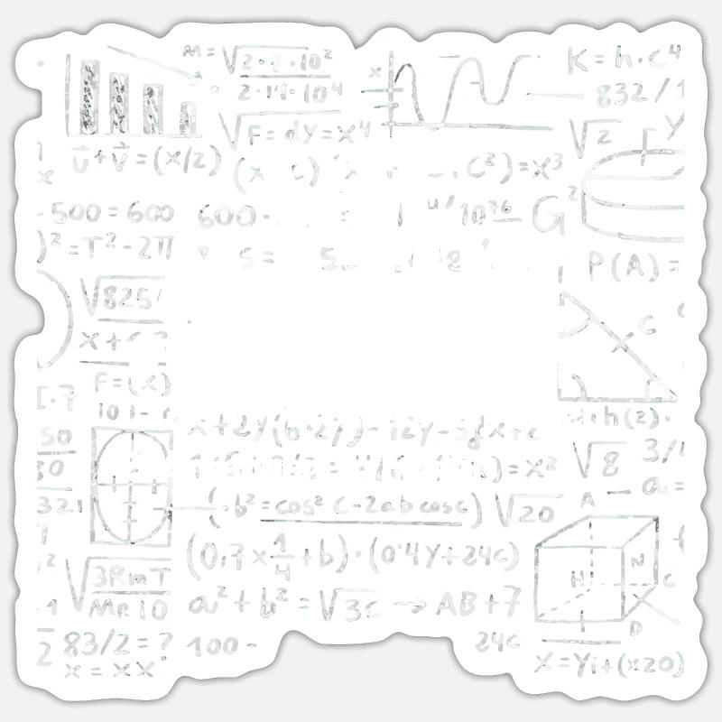 Mathe Nerd Sticker Größe S (10 x 10 cm)