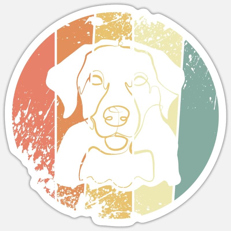 Labrador - Sticker Größe S (10 x 10 cm) - Mattweiß