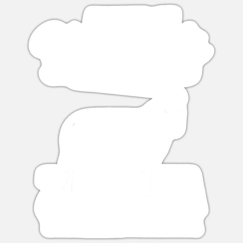 Zebra Pferd Tier - Sticker Größe S (10 x 10 cm) - Mattweiß