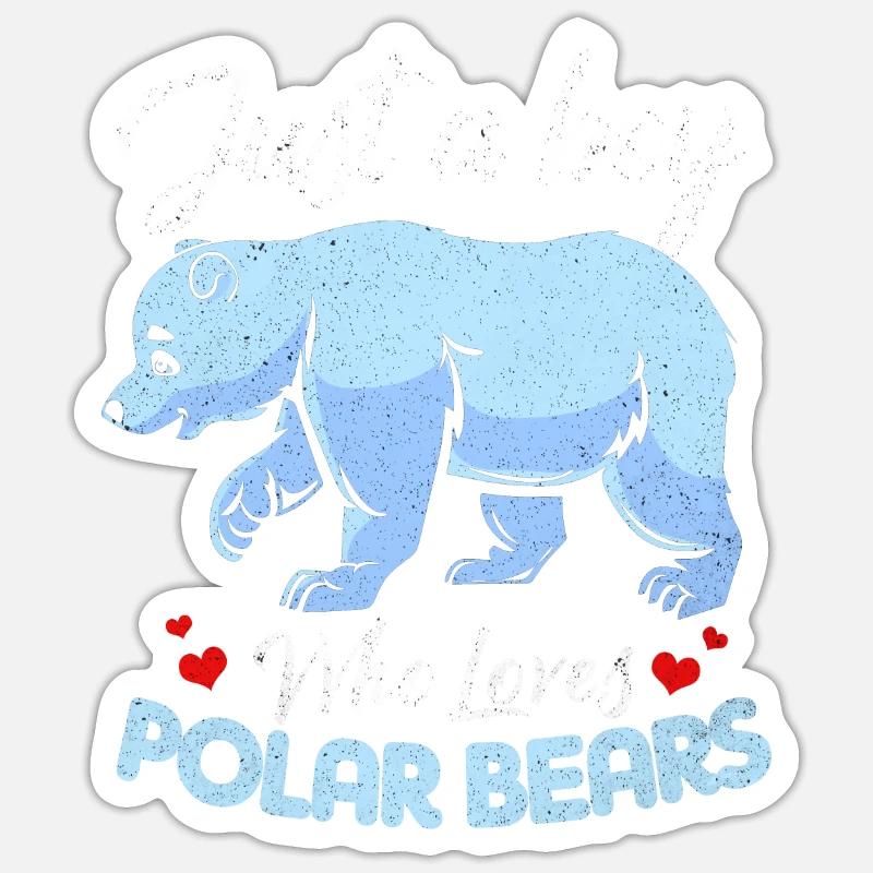Eisbär - Sticker Größe S (10 x 10 cm) - Mattweiß