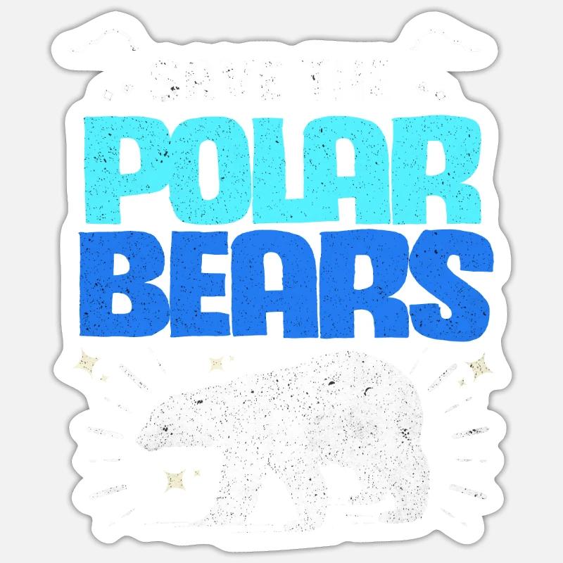 Eisbär - Sticker Größe S (10 x 10 cm) - Mattweiß