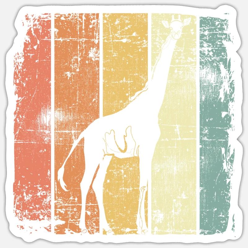 Giraffe - Sticker size S (10 x 10 cm) - white matte
