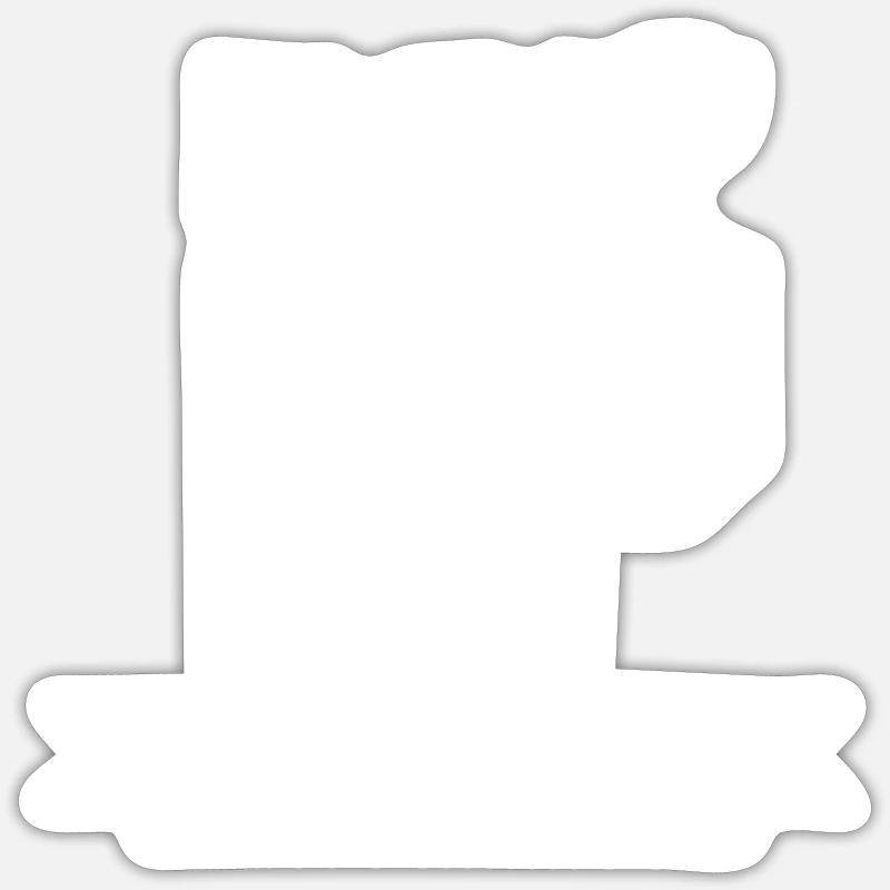 Pompes - Sticker taille S (10 x 10 cm) - blanc mat