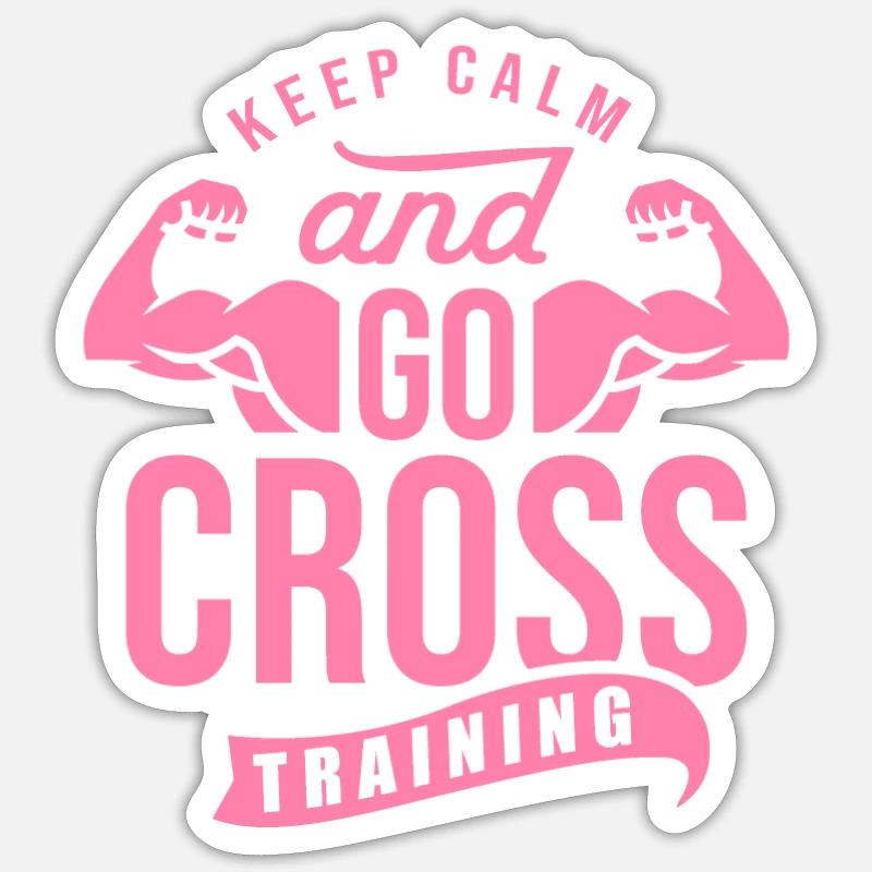Crosstrainer - Sticker Größe S (10 x 10 cm) - Mattweiß