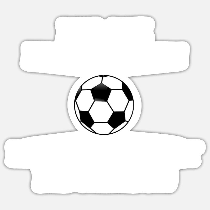 Fusball Kindergarten Einschulung Schulanfang - Sticker Größe S (10 x 10 cm) - Mattweiß