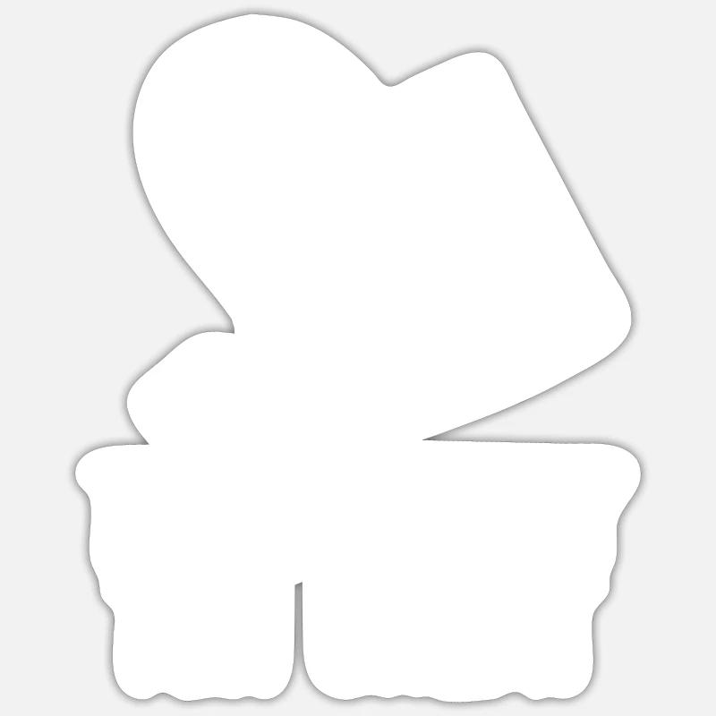 Tea Shirt - Sticker Größe S (10 x 10 cm) - Mattweiß