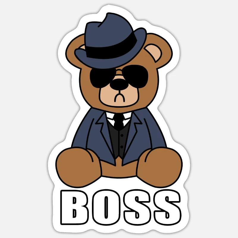 bear - Sticker size S (10 x 10 cm) - white matte