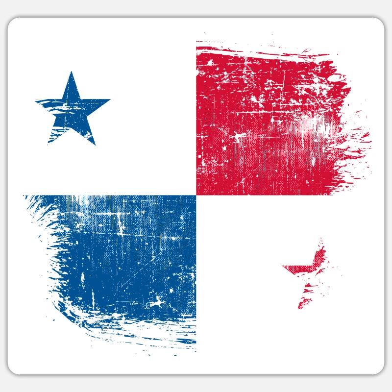 Panama - Sticker taille S (10 x 10 cm) - blanc mat