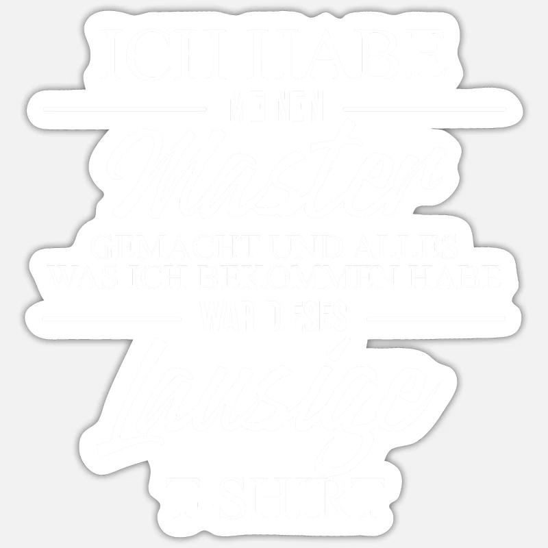 Master Abschluss Studium Studenten - Sticker Größe S (10 x 10 cm) - Mattweiß