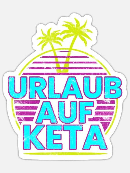KETA Druffi Drogen Ketamin - Sticker Größe S (10 x 10 cm) - Mattweiß