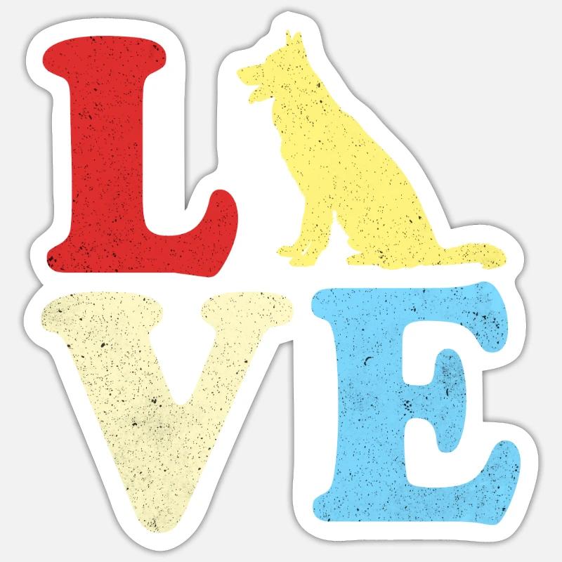 German Shepherd - Sticker size S (10 x 10 cm) - white matte