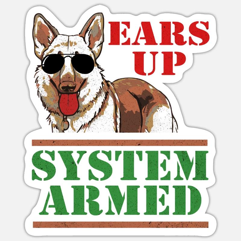 German Shepherd - Sticker size S (10 x 10 cm) - white matte