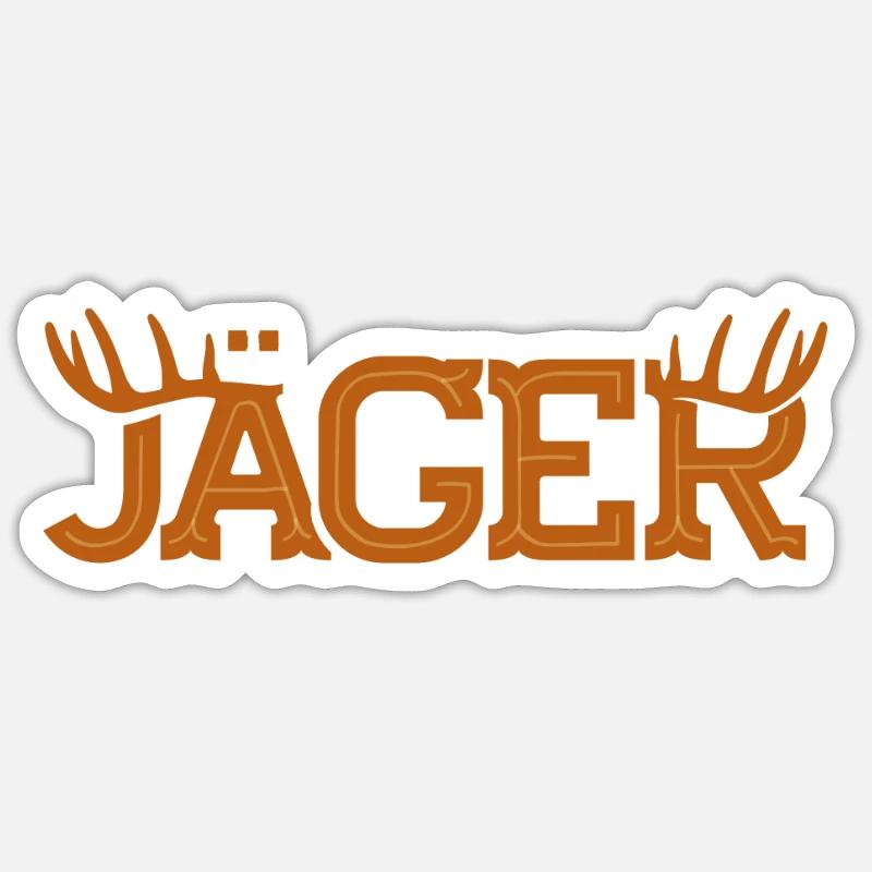 Jäger Sticker Größe S (10 x 10 cm)