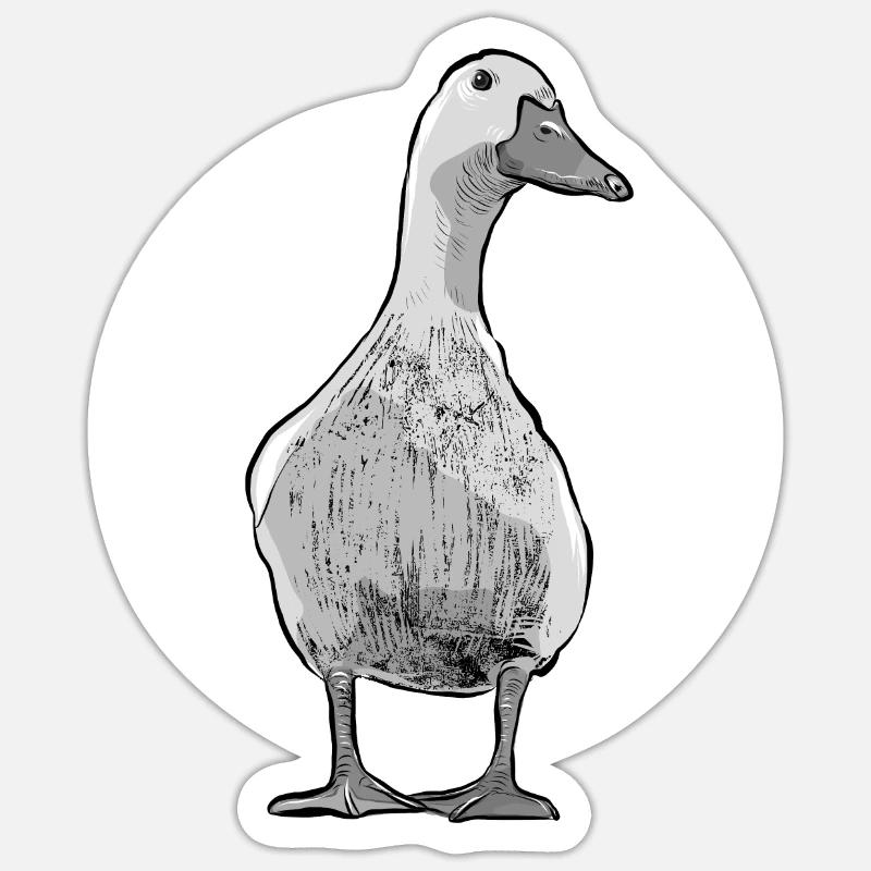 goose - Sticker size S (10 x 10 cm) - white matte