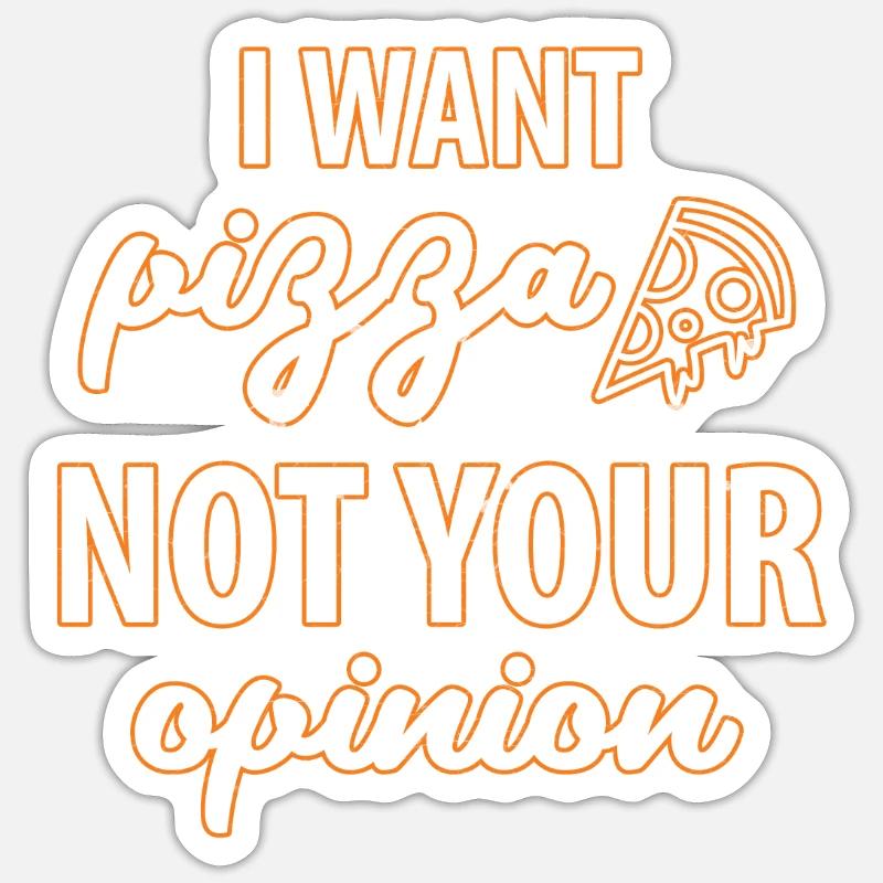 Pizza - Sticker size S (10 x 10 cm) - white matte