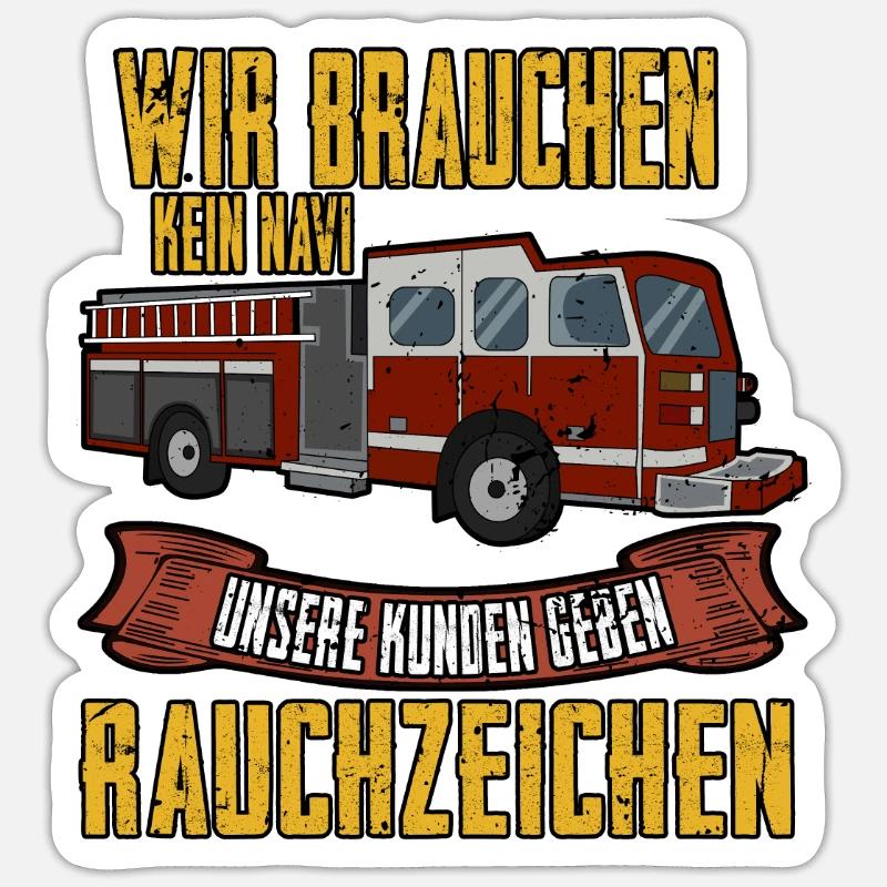 Pompiers Détecteurs de fumée Équipe de secours Sticker taille S (10 x 10 cm)
