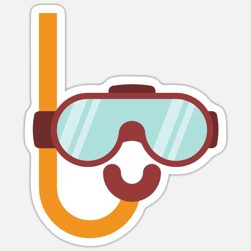 Diving gift diver - Sticker size S (10 x 10 cm) - white matte