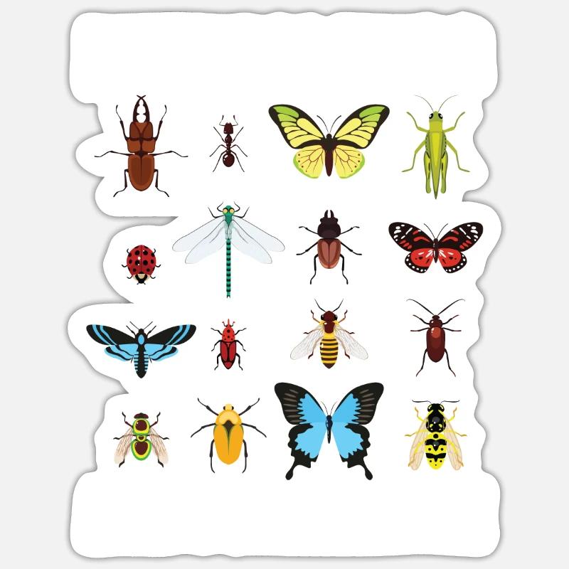 Bugs Insects - I Like Big Bugs And I Cannot Lie - Sticker Größe S (10 x 10 cm) - Mattweiß