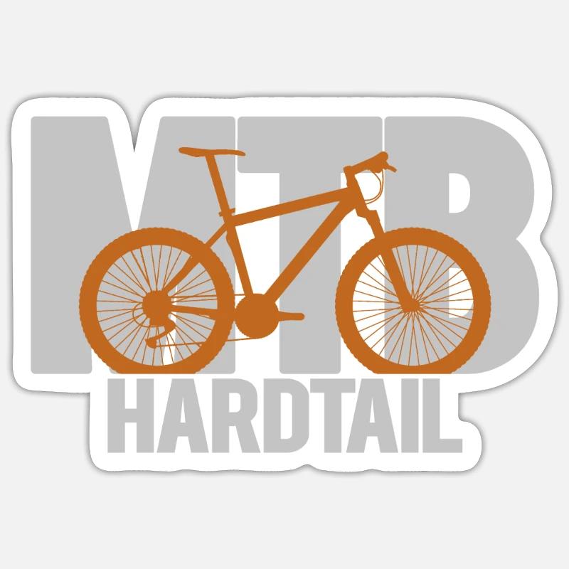 MTB hardtail - Sticker size S (10 x 10 cm) - white matte