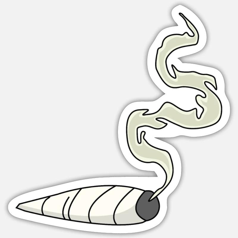 Sac à joints - Sticker taille S (10 x 10 cm) - blanc mat
