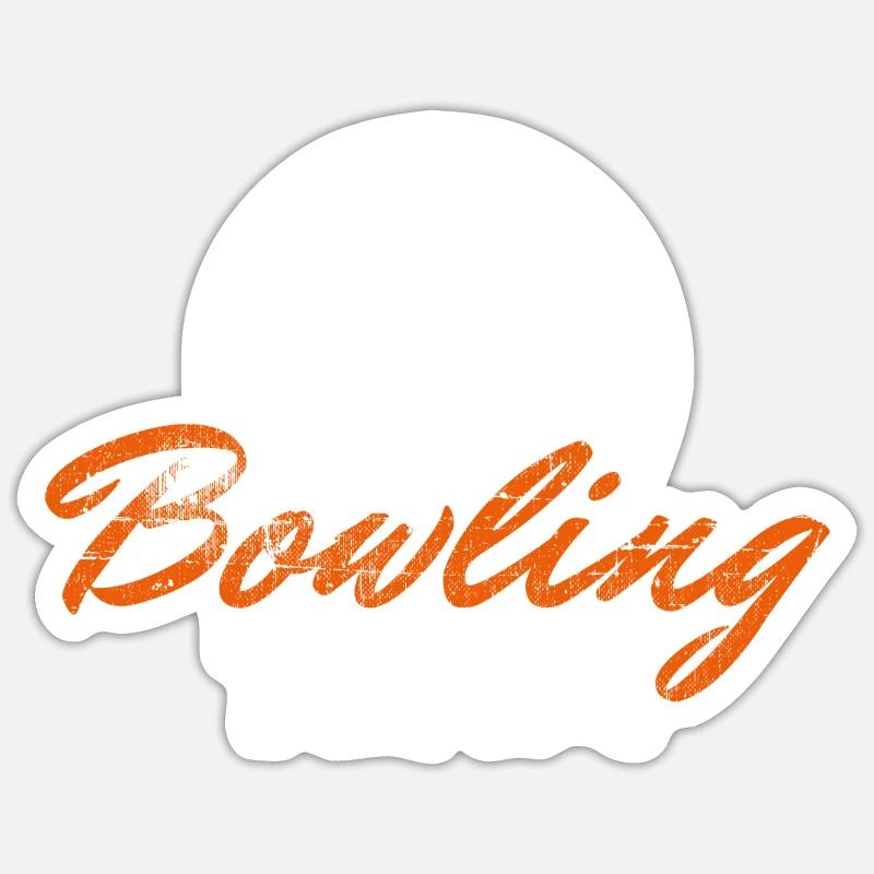 Équipe de bowling - Sticker taille S (10 x 10 cm) - blanc mat