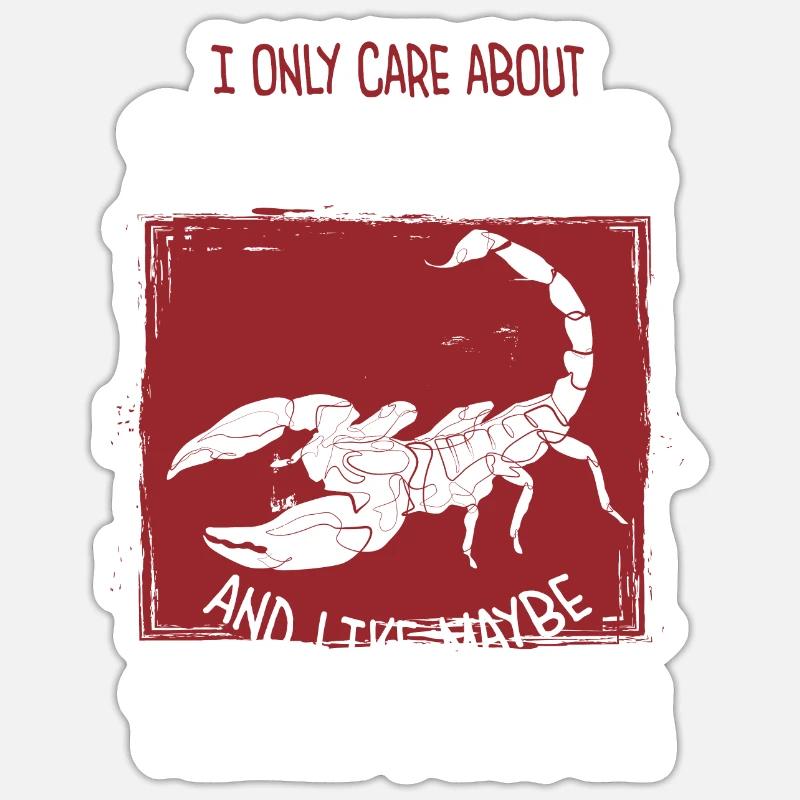 Scorpion - Sticker taille S (10 x 10 cm) - blanc mat