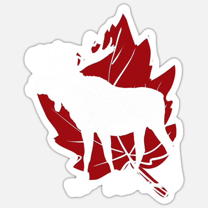 Canada moose - Sticker size S (10 x 10 cm) - white matte