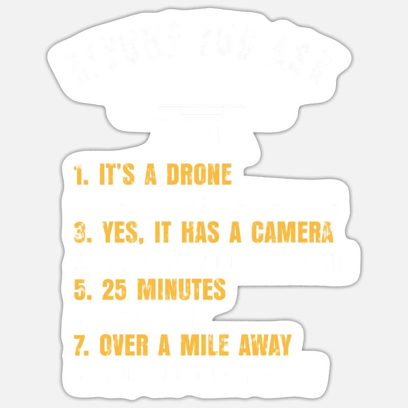 Question drone Sticker taille S (10 x 10 cm)