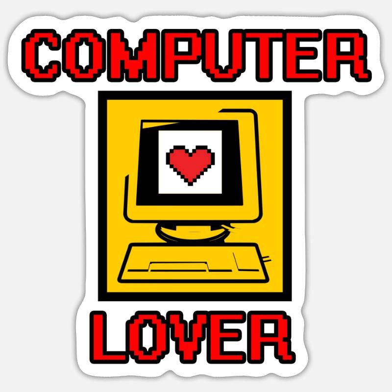 computer - Sticker size S (10 x 10 cm) - white matte