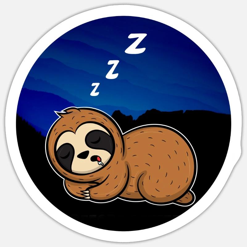 Panda sleeping zZz gift idea gift Sticker size S (10 x 10 cm)