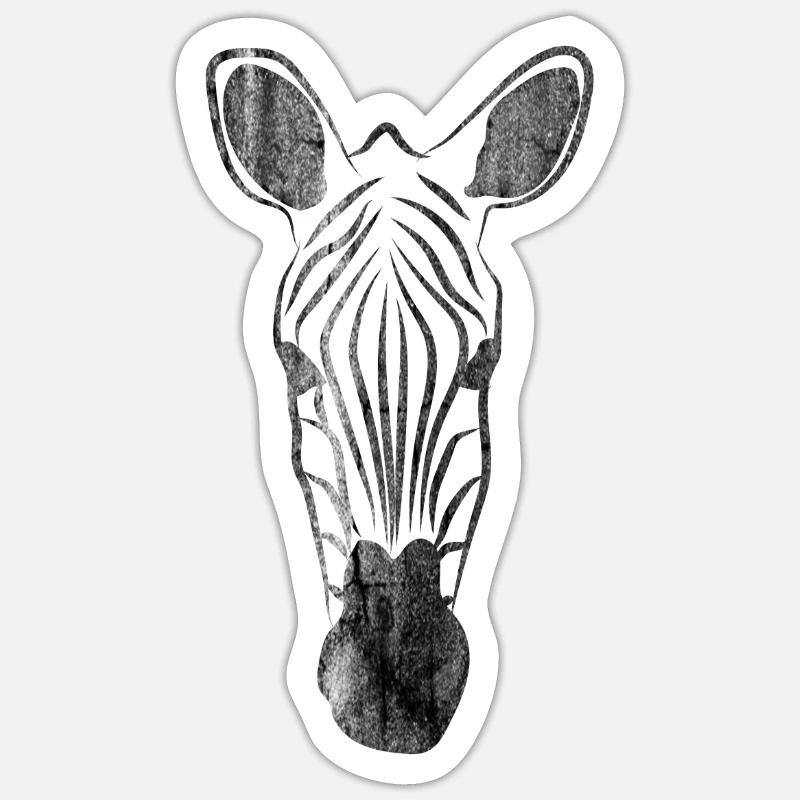 zebra - Sticker size S (10 x 10 cm) - white matte
