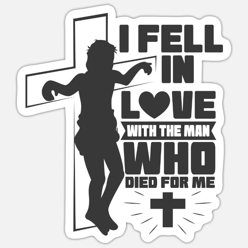 Jésus-Christ - Conception - Sticker taille S (10 x 10 cm) - blanc mat