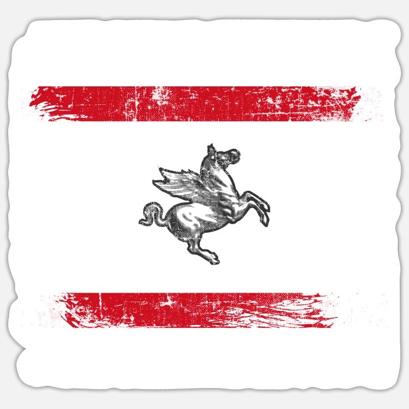 Toscane - Sticker taille S (10 x 10 cm) - blanc mat