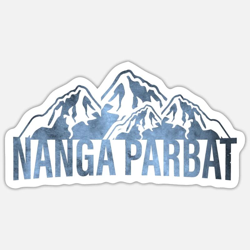 Berg Nanga Parbat oder Diamir Sticker Größe S (10 x 10 cm)