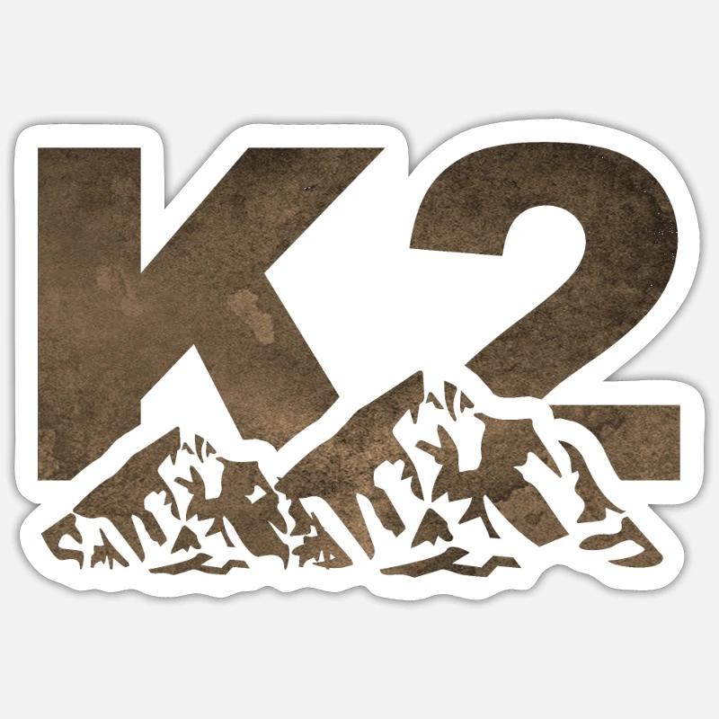 Berg K2 oder Qogir in China Sticker Größe S (10 x 10 cm)