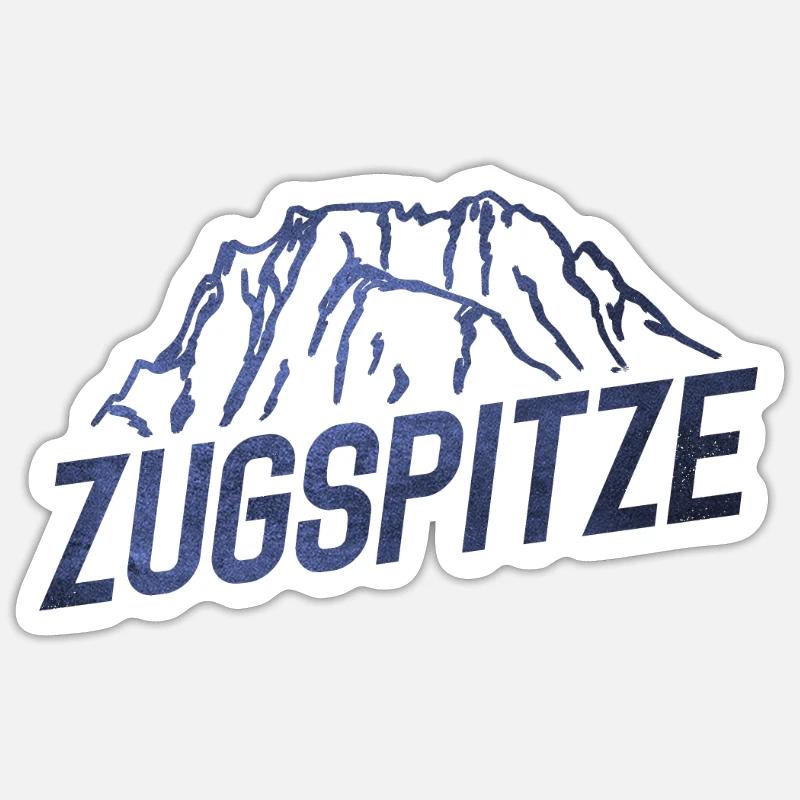 Berg Zugspitze - Sticker size S (10 x 10 cm) - white matte