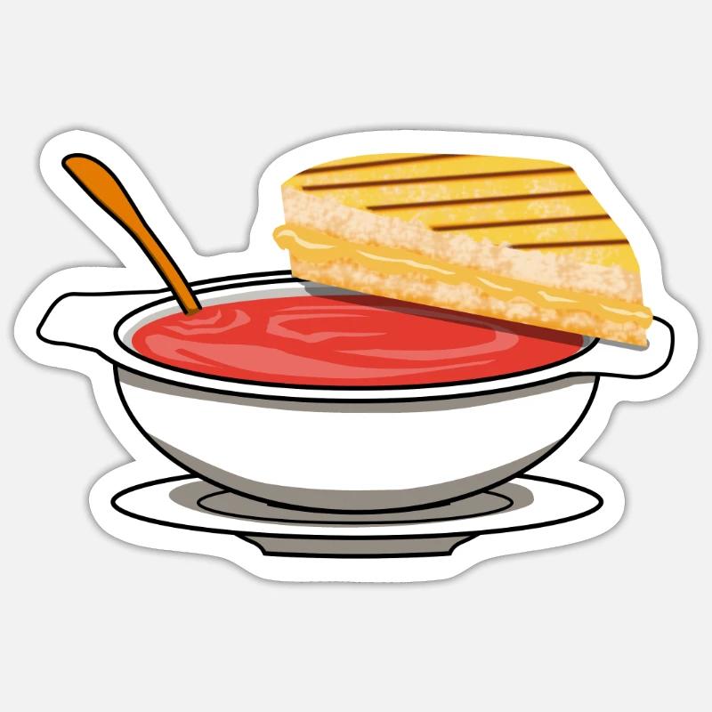 Suppe Tomate Tomatensuppe Essen Mahlzeit Geschenk Sticker Größe S (10 x 10 cm)